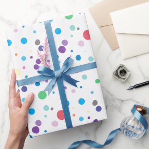 Lila Farbpunkte Abstrakt Geschenkpapier