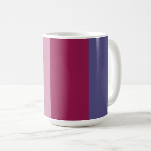Lila Farbstreifen Kaffeetasse (VorderseiteRechts)