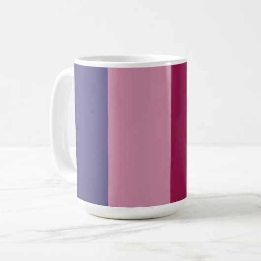 Lila Farbstreifen Kaffeetasse (Vorderseite Links)