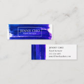 Lila Farbstreifen Mini Visitenkarte (Vorne/Hinten)