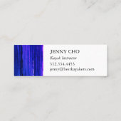 Lila Farbstreifen Mini Visitenkarte (Rückseite)