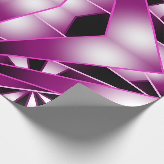 Lila Farbtiefe Gezeichnet Geschenkpapier (Ecke)