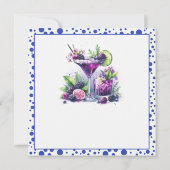 Lila Farbtöne: Ein blauvioletter Geburtstagsbash Dankeskarte (Rückseite)