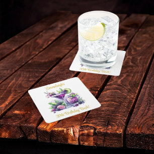 Lila Farbtöne: Ein blauvioletter Geburtstagsbash Rechteckiger Pappuntersetzer