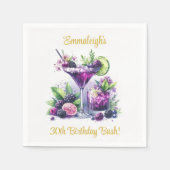 Lila Farbtöne: Ein blauvioletter Geburtstagsbash Serviette (Vorderseite)