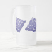 Lila Farbtöne Mattglas Bierglas (Vorderseite Links)