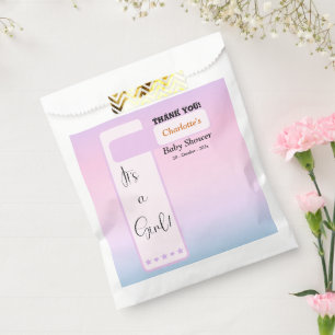 Lila Farbverlauf Süße Augapfel-Text Baby Shower Geschenktütchen