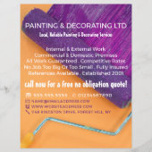 Lila Farbwalze, Maler und Dekorator Flyer (Vorne)