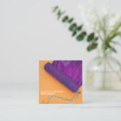 Lila Farbwalze, Maler und Dekorator Quadratische Visitenkarte (Stehend Vorderseite)