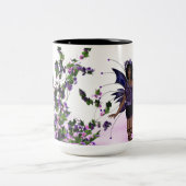 Lila Fauna mit Hummingbirds Tasse (Mittel)
