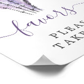 Lila Favoriten-Signatur für Minimal-Lavendel Poster (Ecke)