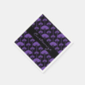 Lila Feathered Floral Fans Muster Napkins Serviette (Ecke)