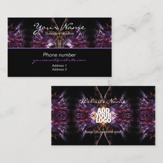 Lila FeathersVisitenkarte Visitenkarte (Vorne/Hinten)