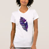 Lila Feder-T - Shirt (Vorderseite)