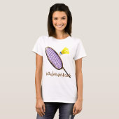 Lila Federballschläger T-Shirt (Vorne ganz)