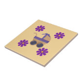 Lila Federkeil, violette Blumen Fliese (Seite)