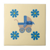 Lila Federkeil, violette Blumen Fliese (Vorderseite)