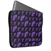 Lila Federlüfter Muster Laptop-Sieb Laptopschutzhülle (Vorne Rechts)