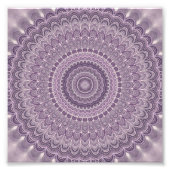 Lila Federmandala Fotodruck (Vorne)