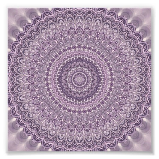 Lila Federmandala Fotodruck (Vorne)