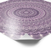 Lila Federmandala Fotodruck (Ecke)