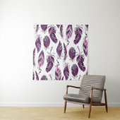 Lila Federn: Vintage Ornamentik nahtlos. Wandteppich (Beispiel)