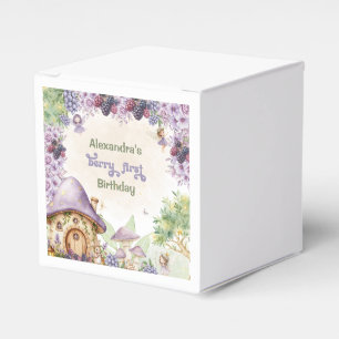 Lila Fee erste Beere erster Geburtstag Geschenkschachtel