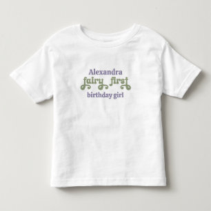 Lila Fee erste Beere erster Geburtstag Kleinkind T-shirt