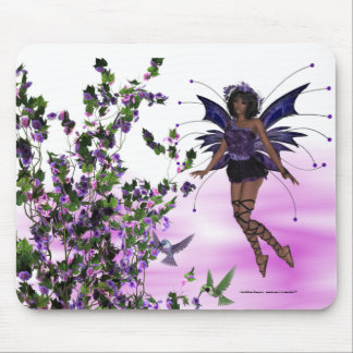 Lila Fee mit Kolibris Mousepad