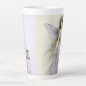 Lila Fee (passendes liniertes Tagebuch erhältlich) Milchtasse (Vorderseite)