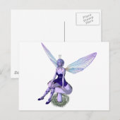 LILA FEE - POSTCARD POSTKARTE (Vorne/Hinten)