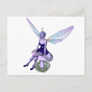 LILA FEE - POSTCARD POSTKARTE