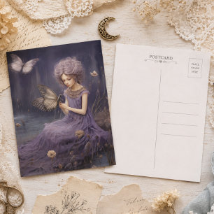Lila Feenflüstern Garten, Decoupage Postkarte