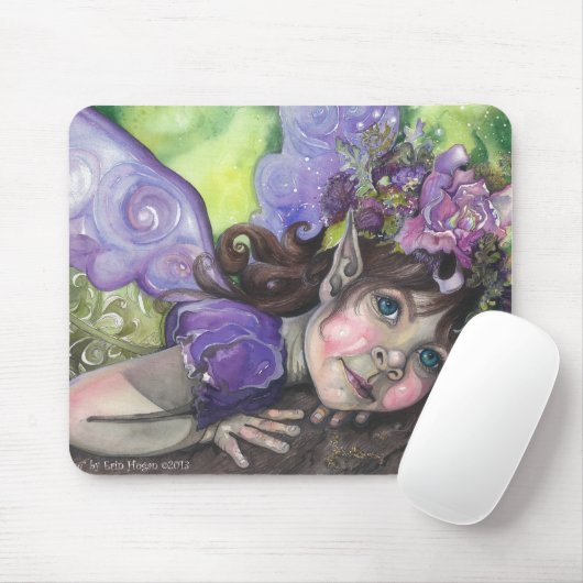 Lila feenhafte Kinderwatercolor-Mausunterlage Mousepad (Mit Mouse)