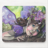 Lila feenhafte Kinderwatercolor-Mausunterlage Mousepad (Vorne)