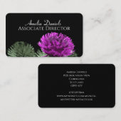 Lila Fehler auf der Black Business Card Visitenkarte (Vorne/Hinten)