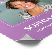 Lila Feier mit Beerdigung des Fotos Poster (Ecke)