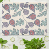 Lila Feigen Geschirrtuch (Gefaltet)