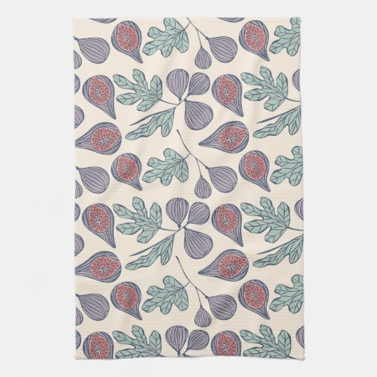 Lila Feigen Geschirrtuch (Vertikal)