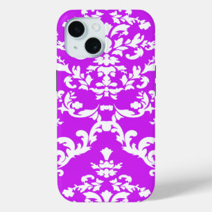 Lila feiner Damask @ Emporiomoffa iPhone 15 Hülle