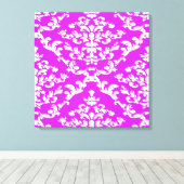 Lila feiner Damask @ Emporiomoffa Leinwanddruck (Insitu (Holzboden))