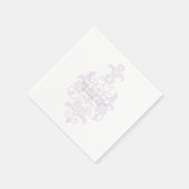 Lila feines Damaskepapier Napkins Serviette (Ecke)