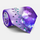 Lila Felsen-Stern-Fantasie beleuchtet Musiknoten Krawatte (Gerollt)