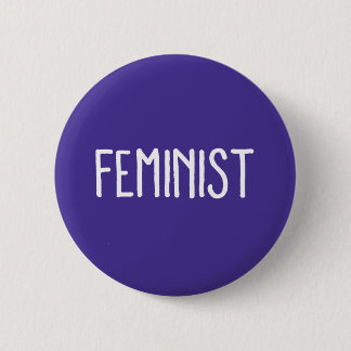 Lila feministischer runder Knopf Button
