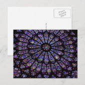 Lila Fenster der Glaskirche Postkarte (Vorne/Hinten)