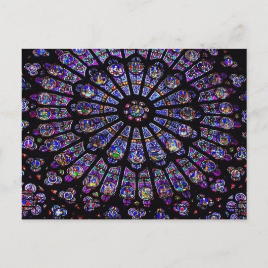 Lila Fenster der Glaskirche Postkarte (Vorderseite)