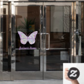 Lila Fensterklemme Fensteraufkleber (Büro Tür)