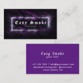 Lila Fern Neon Vape Shop Visitenkarte (Vorne/Hinten)