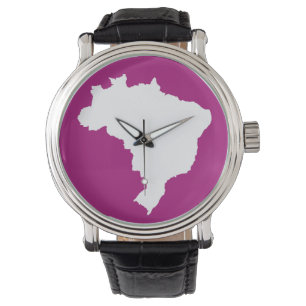 Lila Fest Brasilien Armbanduhr
