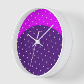 Lila, festgedotte Kurve lebhaft rosa Halbmond Uhr (Winkel)